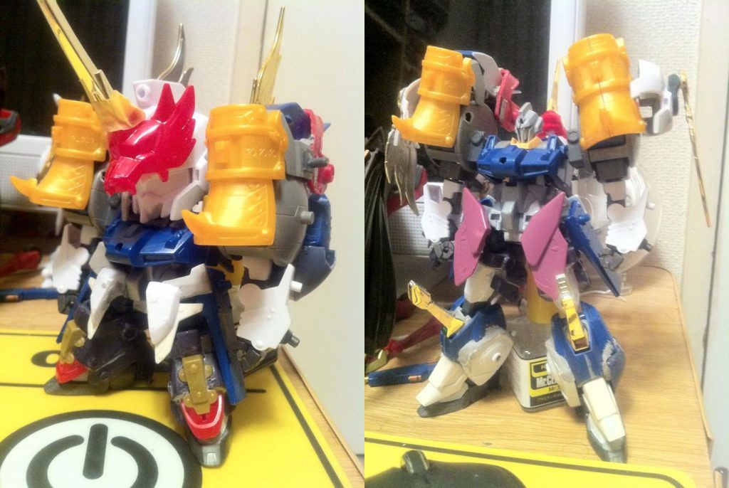 外装もほぼ決まっている状態。鋼丸のモチーフでもあるZⅡは頭部のみHGUCを使用しています。