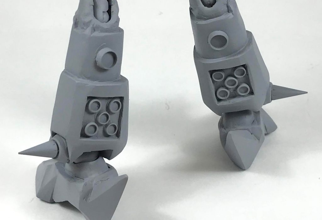 ふくらはぎ後ろには暗黒のかけらを参考にバーニアを配置