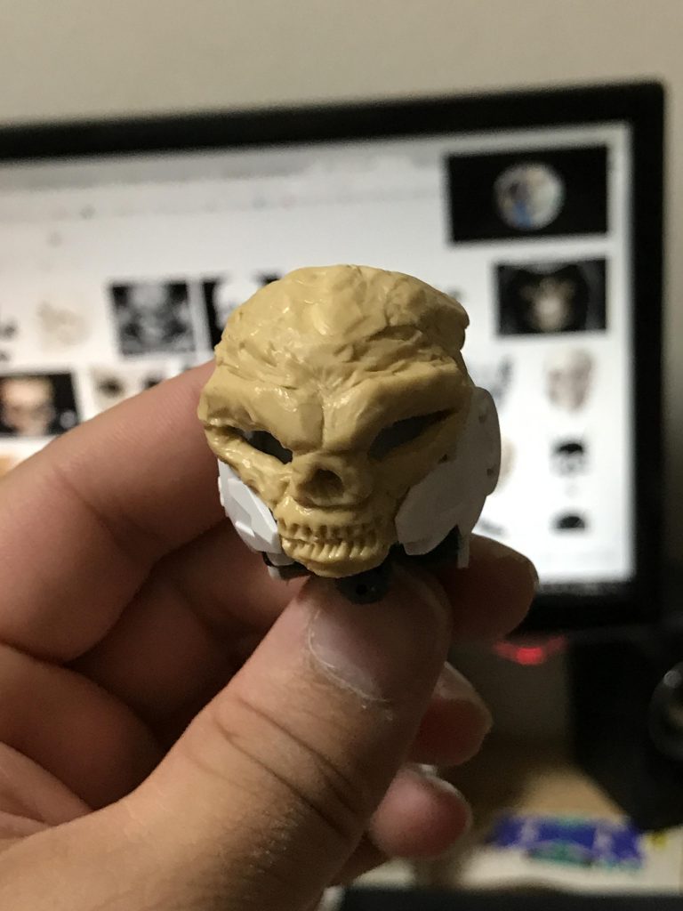 パテが滑った。