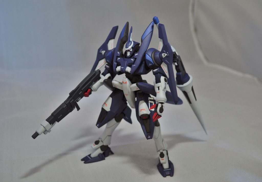 塗装レシピ
(C)…クレオス
(G)…ガイアノーツ
ブルー1…マーズダークブルー(G)
ブルー2…マーズディープブルー(G)
ホワイト…スチールホワイト(G)+ブルー少々
関節…ジャーマングレー(G)+艦底色(C)+ホワイト
武器…メカサフ スーパーヘビィ(G)
レッド…クリムゾンレッド(サイバーフォーミュラ)(G)
目にはラピーテープを貼っています