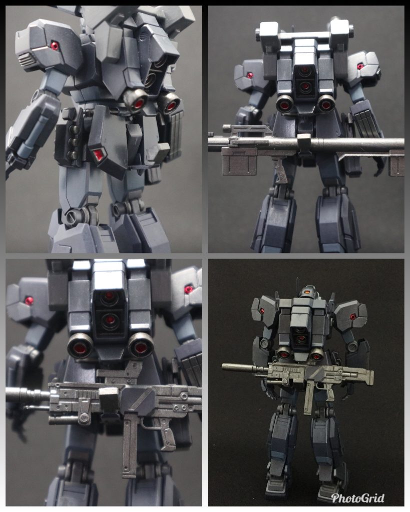 リアアーマーは可動します。またバズーカとライフルを懸架可能なラックを作成。