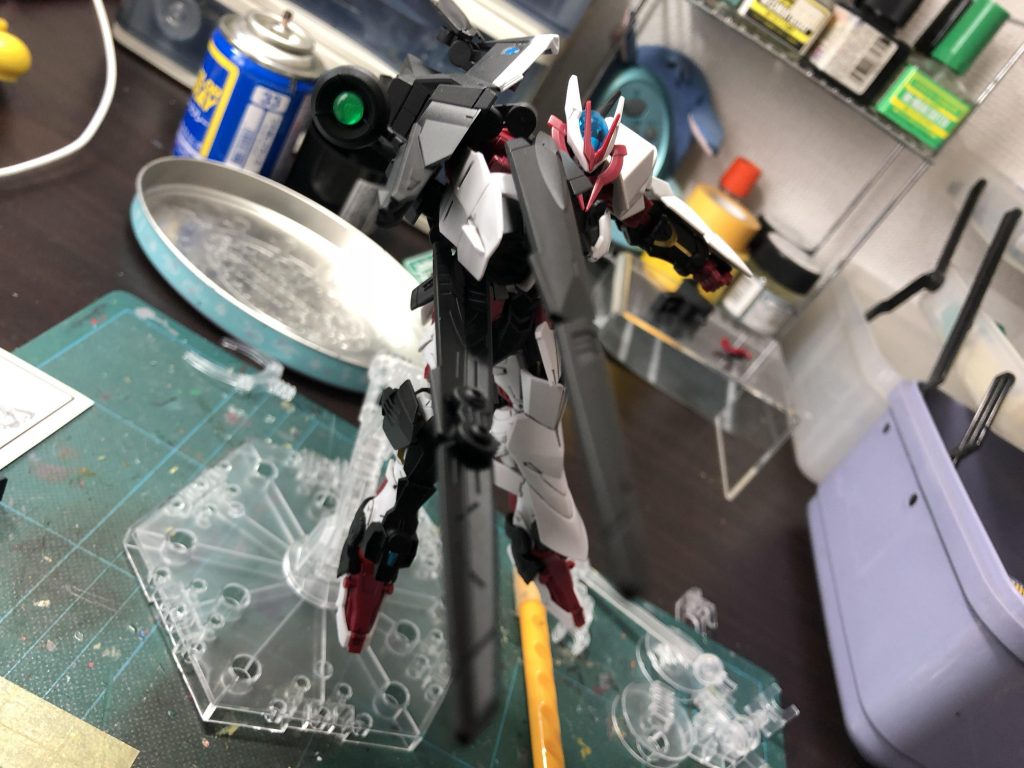 Bスマートガンモード!
センサーを青のシールの上から緑のクリアパーツを付けたので立体になっます!