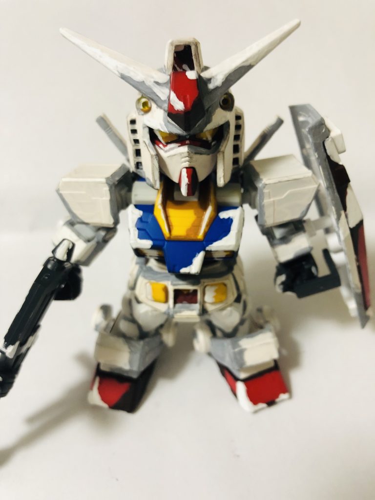 最後に、素立ちで見上げてくるSDはかわいいですね！
また腕を上げてアニメ風に挑戦したいです。ご覧頂きありがとうございました！