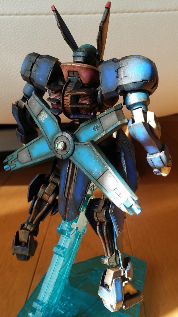 自然光バックショット。シールドをみずしゅりけんイメージで小改造しました。