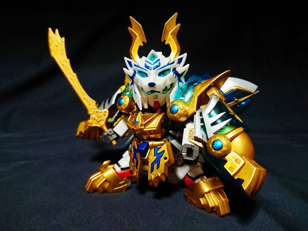 轟大帝 猛虎装 孫権
GP03ステイメンがGP01フルバーニアンになるというよくわからない設定w
ノーマル孫権の肩鎧を背部に取り付け、フルバーニアンのブースターポッドに見立てています。