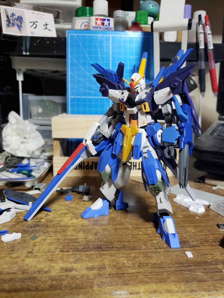 塗装前の状態です。投稿直前でまるいるかさんの作品「ウェントス・レーニス」と設定や装備が丸被りという事態に^^;
設定厨あるあるですね_(:3 」∠)_