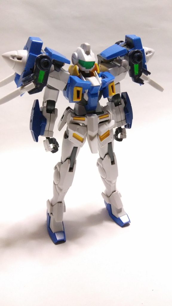 まずはベーシックスタイルのダフルオーブレイカーからの紹介です。

フロントΣp[【◎】]ω・´)
腕にガントレット
ドライブにビームサーベル×4
頭部はGNキャノン

シンプルで使いやすいを追求したスタイルです。