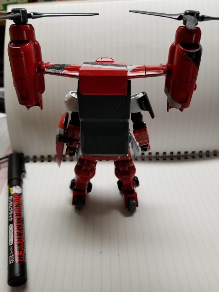 テイルローターパックは某戦闘空母のような感じでカラーリング