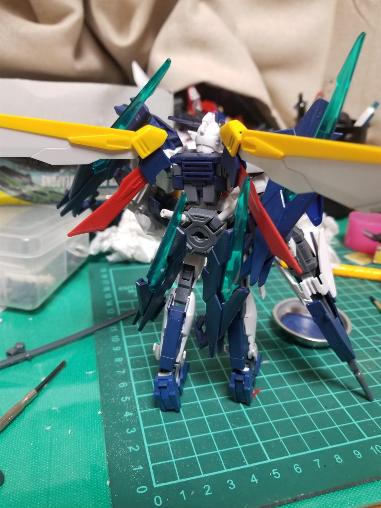 背面から見て羽を広げると結構な大きさになります