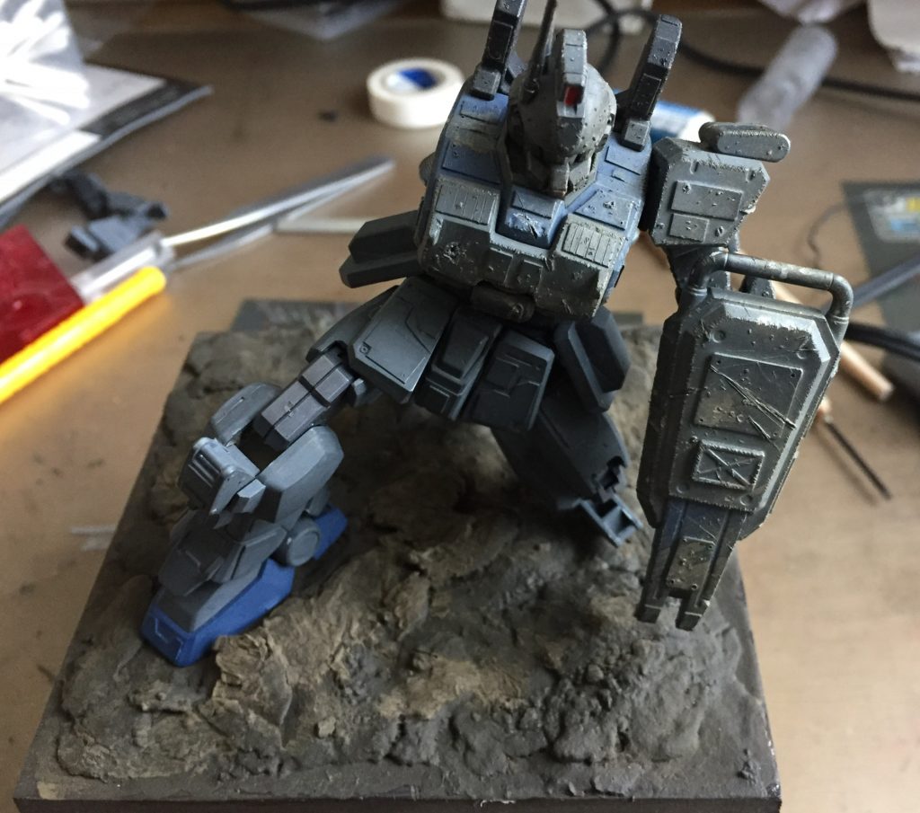 汚し途中。何度か心が折れそうになりましたが、なんとか踏ん張りました。