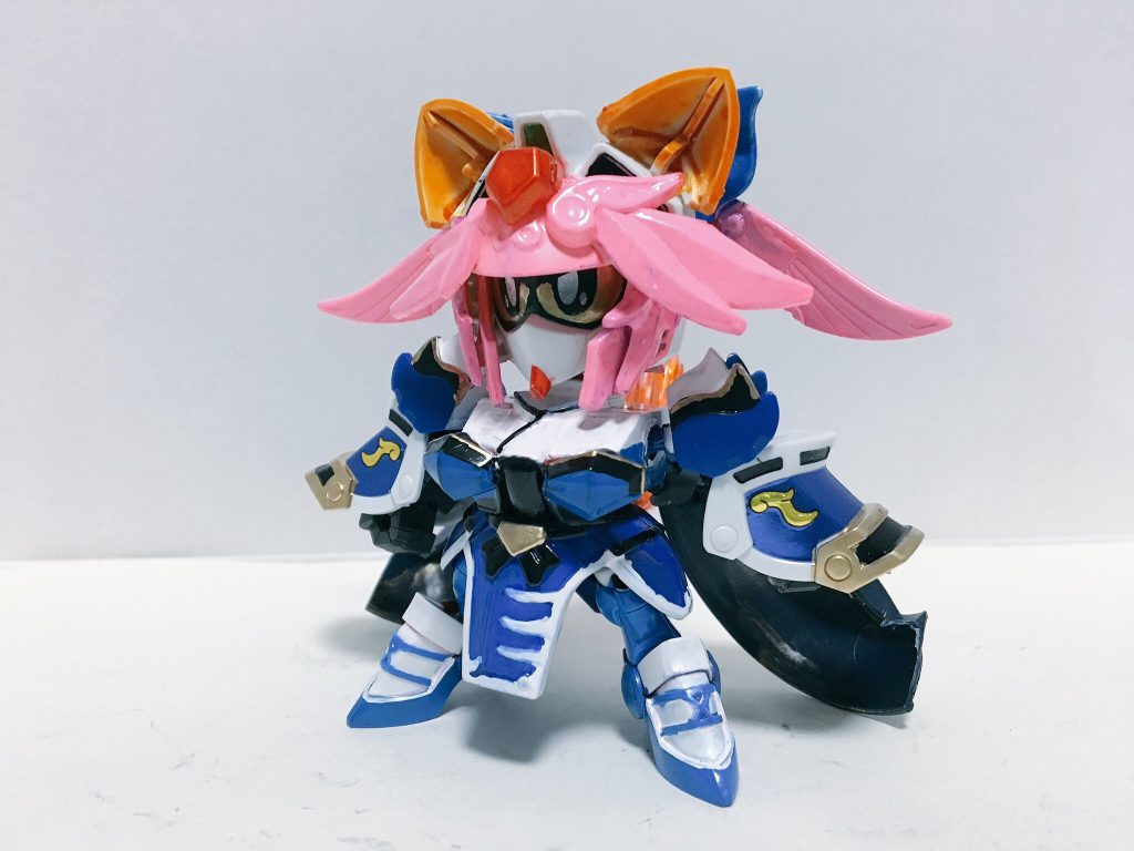フロント。祝融ノーベルと孫尚香ガーベラをベースにしています。耳に曹操の靴、袖に龍装劉備を使いました。