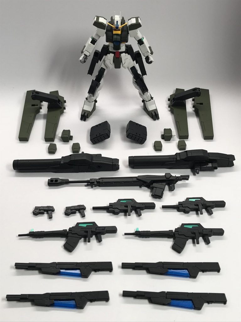 全武装&装甲を並べるとこんな感じです。こう見ると圧巻ですね笑