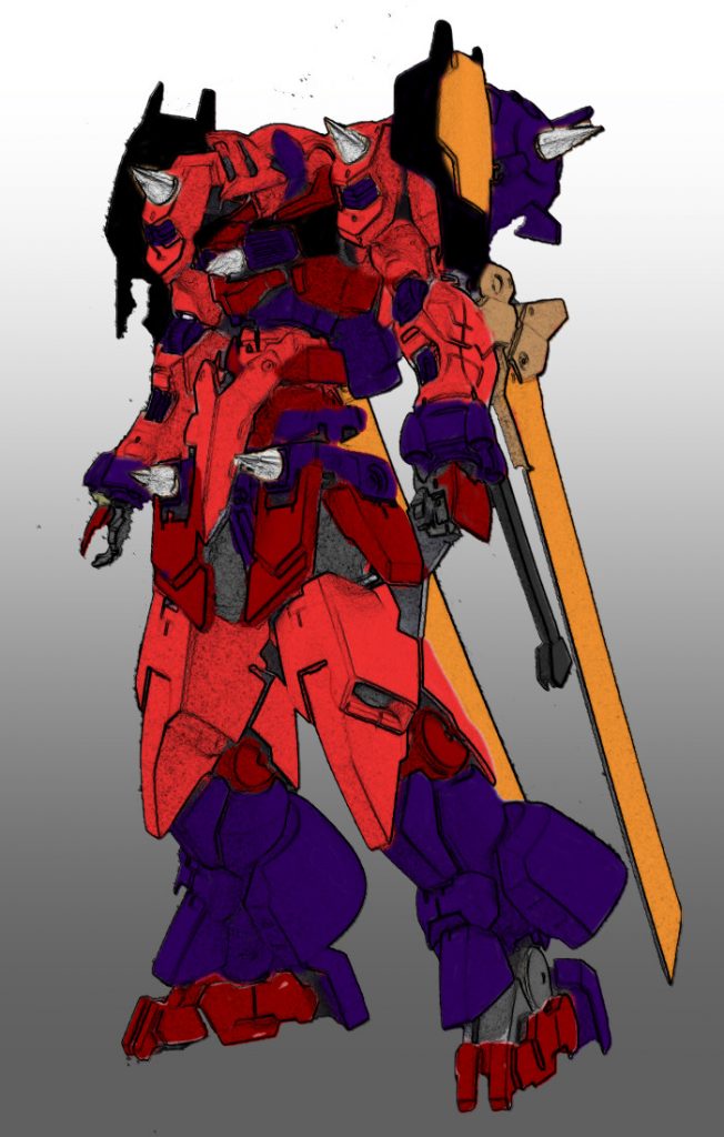 塗装の原案です。現物はノリで良い感じに変更してます。実際に塗って見てみるって大事な事ですよね。