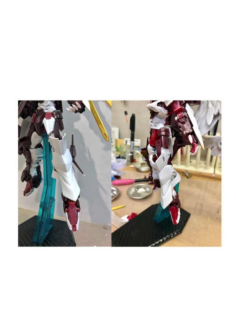 脚部外装は形状を少し変更