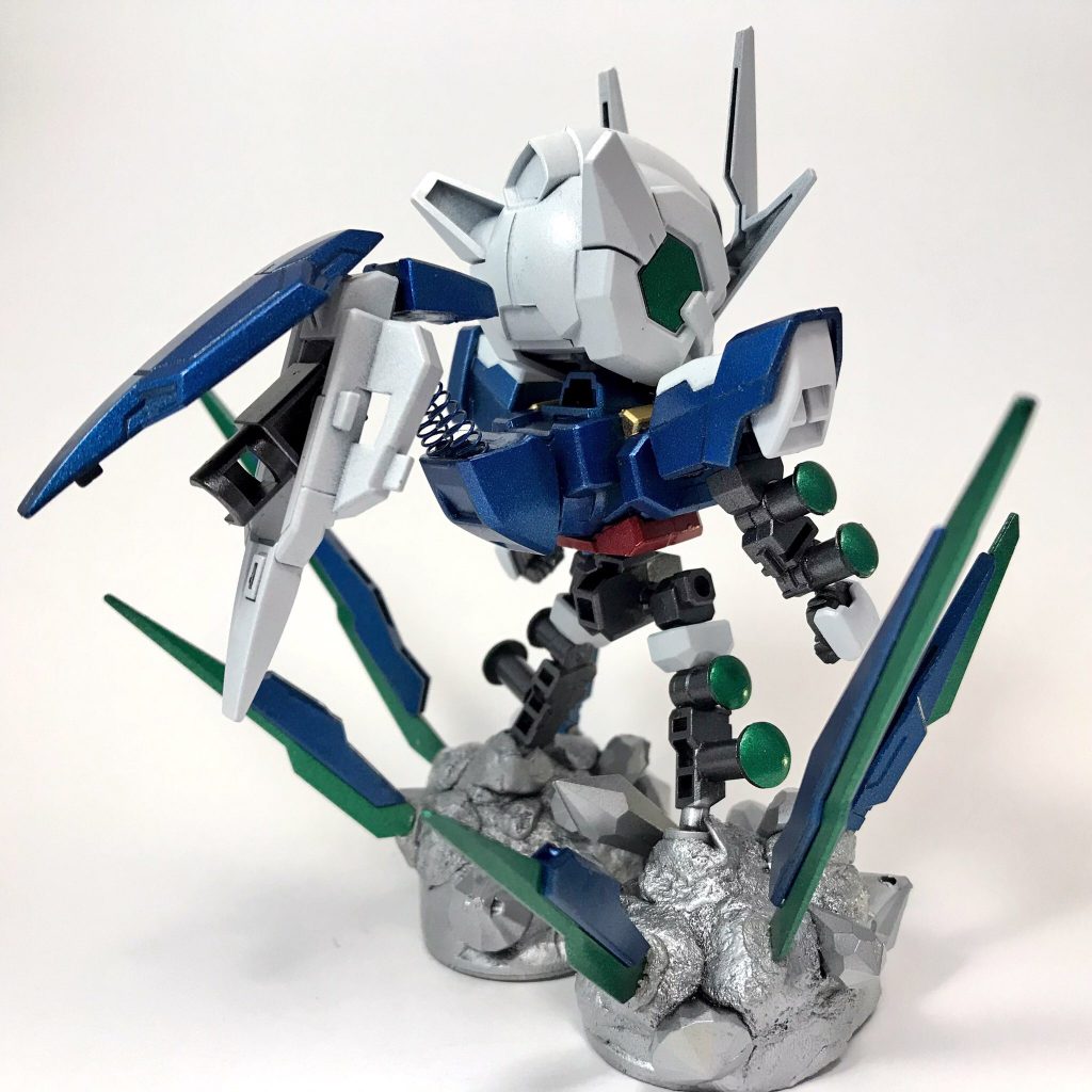 とんとん相撲用のギミックとして、バネと重りを利用した『カウンターウェイト』を自身初実装！

作品名はクアンタムバーストとしていますが、ドライブの直結は難しく...なにとぞ細かいところはご容赦を（ ;  ; ）