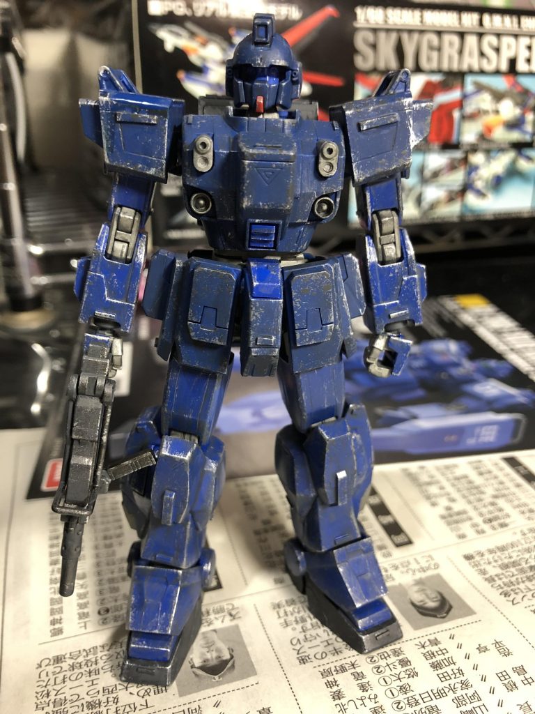 汚しが完了した状態。一部塗装が剥げて塗り直すことに…