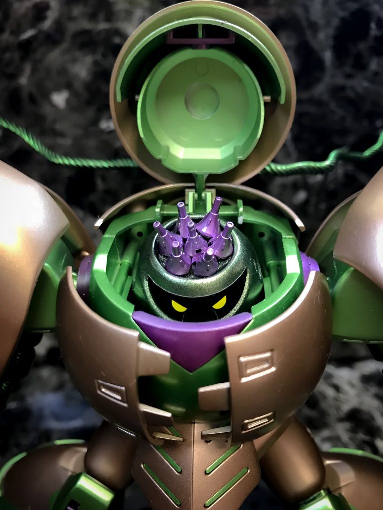 隠れ武装［シードカプル/ファンネル］

キュベレイのファンネルがとても種子のようだったので、プチカプルに付けてあげました。

種子のファンネルを付けたプチカプルなのでシードカプルと名付け、こいつがファンネルを操作するイメージです。
ファンネルが本体内部に収納出来ること、シードカプル単機でも遠距離攻撃可能なことは割といいメリットかなって思います。