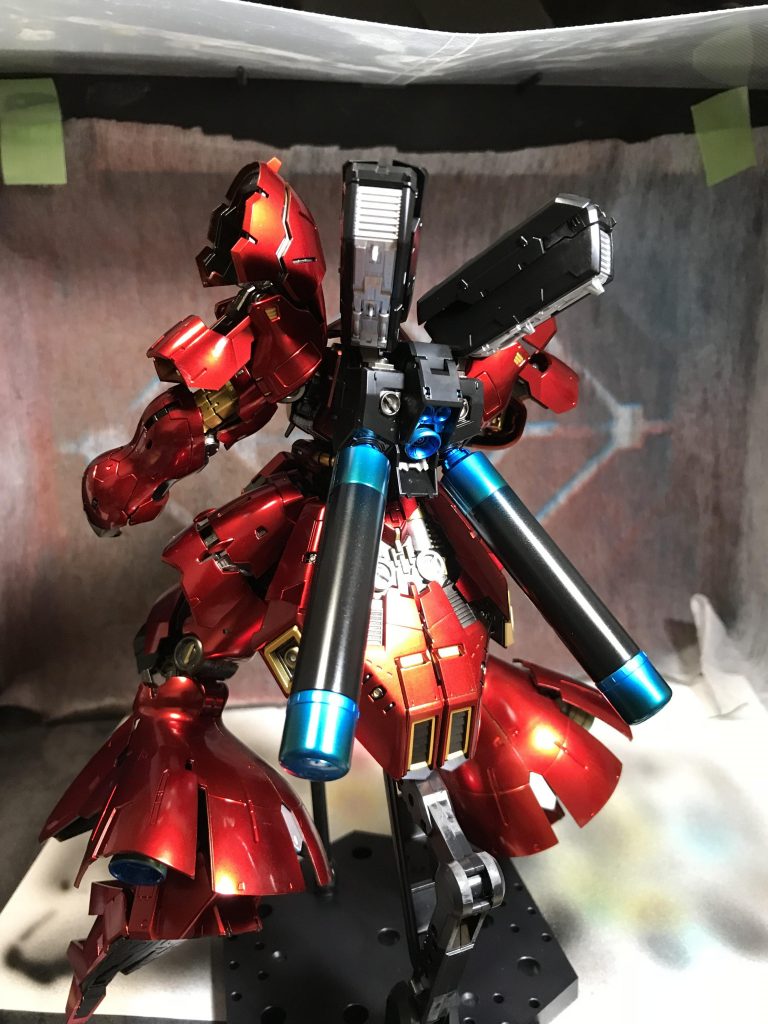 バックショットです。タンクの色は悩みましたがブルーのキャンディにしました。