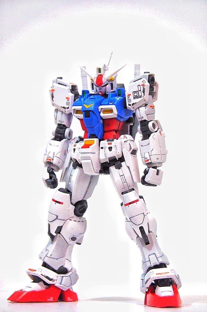 素立ちで一枚。RGのGP01は非常にイケメンで顎引きもしっかり決まりますので個人的ベストキットです。