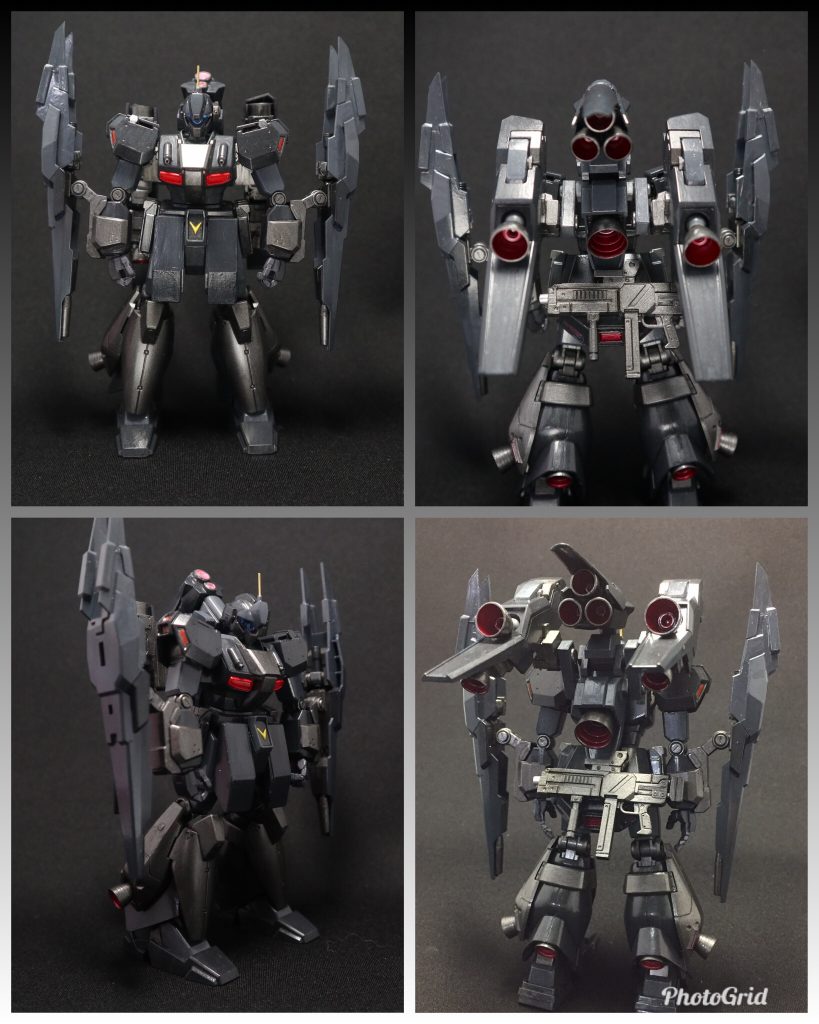 素立ちと背面の増強バックパック。両腕にはリゼルのシールドカノンを装備。