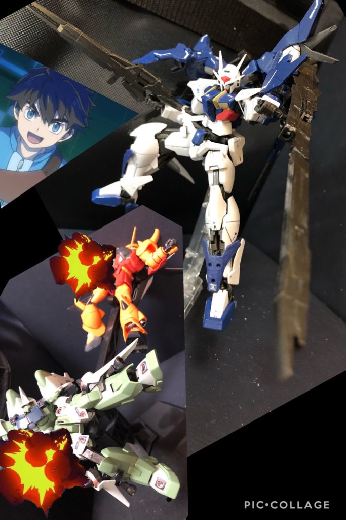 リク「まずはコレで....!いけえ!」
oyz「ロングライフル..。デスティニーの“M2000GX高エネルギー長射程ビーム砲”を改造した折り畳み式の大型ビーム砲...。」
リク「2機撃破!」