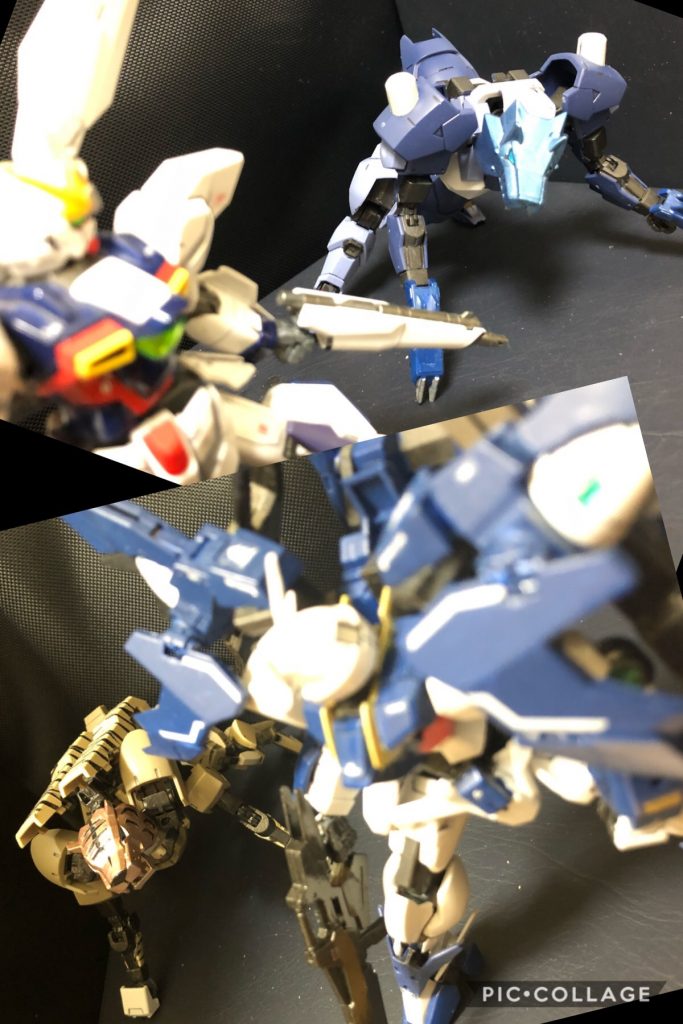 ”龍王峡“
ユッキー「どこに行けばいいのかな?...ん?あれは....?竜?!竜が飛んでる....。」
リク「ユッキー!何かいるよ!アレは..狼!?」
ユッキー「こっちにも!...虎だ...!」
狼「キサマ等、ココは鉄血衆のナワバリだぜ...。ココに足を踏み入れたって事、わかってんだろうな...?」
虎「持ってるお宝を置いてきな....。お宝が無ければ、その機体をよこしなよ!」
ユッキー「そんな事出来ないよ!」
リク「戦うしかないか?」
狼「やろうってのか?その方が早いぜ!俺のMSの名は錬狼!そっちのは里虎だ!行くぜ!」
ユッキー「来た!迎撃!サテライトキャノンだ!」
錬狼「ハッ!俺たちにビールは効かないぜ!」
リク「ええっ!?ビームが弾かれた!?」
ユッキー「アレはまさか....、ナノラミネートアーマー!」
錬狼「そういうこった!じゃあ、やらせて貰うぜ!」
里虎「オイ!ちょっと待ちな!」
錬狼「なんだよ、邪魔すんなよ。」
里虎「奴が来るよ。一旦引くよ、錬狼!」
錬狼「チッ!了解だ。テメエら運が良かったな。次に会ったらタダじゃ済まさねえぜ!」