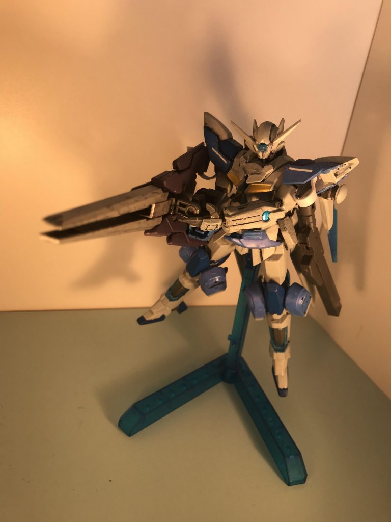 GN- bird
本機の主装備である大型ビームライフル。シルエットフォーミュラ91のネオガンダムの武装、「G-バード」から発想を得た武装である。