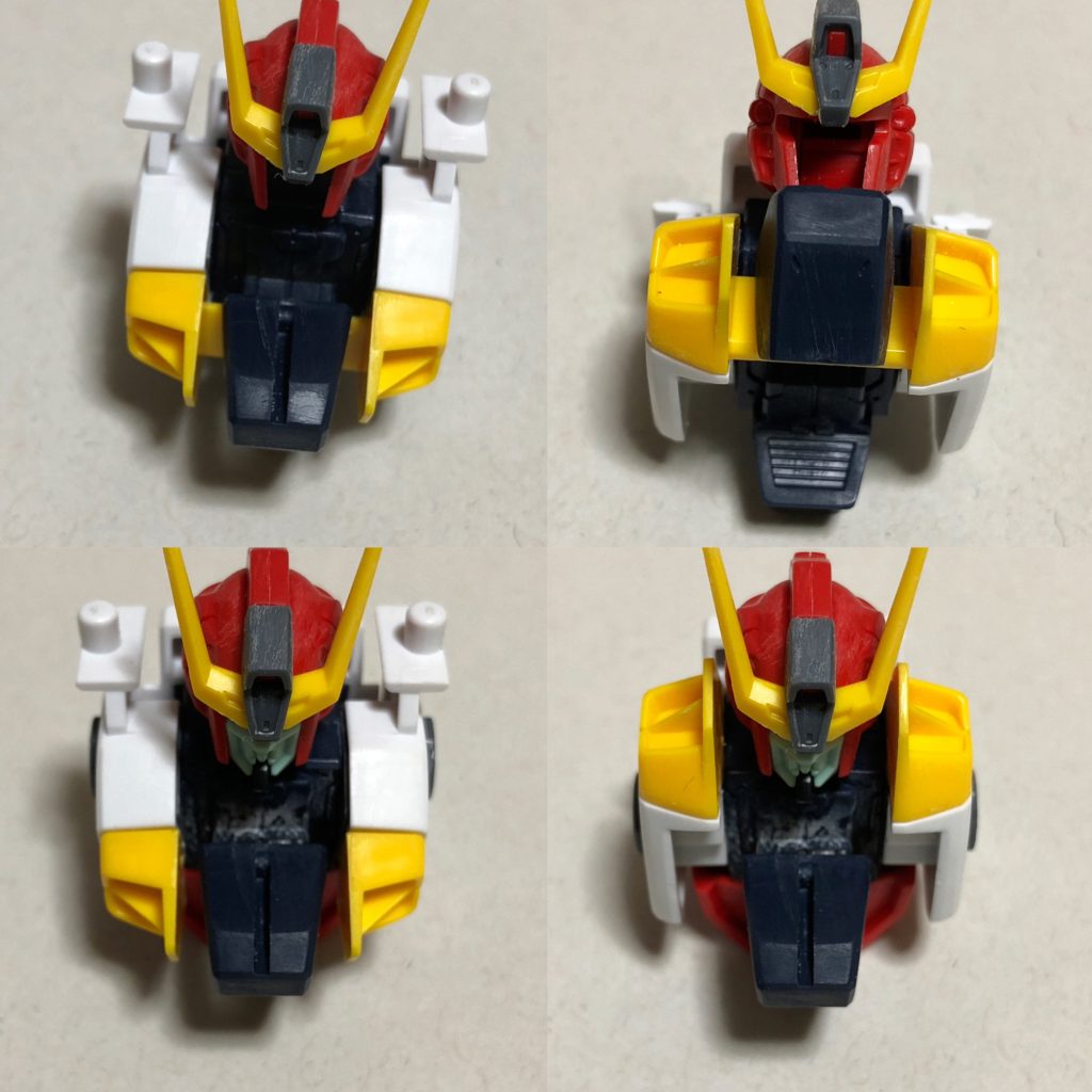 胸部ブロックは両側を切断し、中心のみ残るように改造。