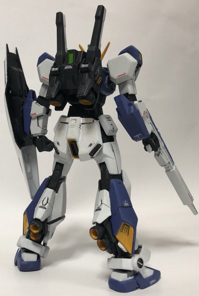 リアその2
下半身は膝までGM/GM、あと足首はトリスタンの足首を繋げるパーツとGM/GMの足首パーツを使い、真鍮線を打ち込み接着、足首はGM/GM