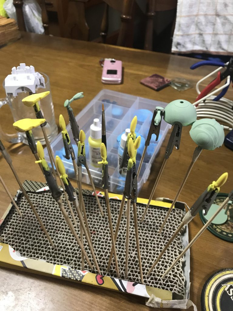 ファレホで筆塗り