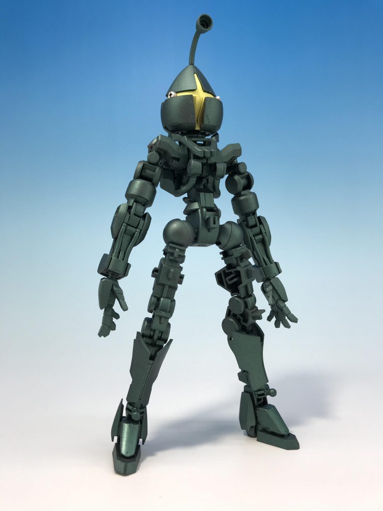 全体像はこんな感じ。

胴体はHGヴァルキュリアフレーム、頭は（このためだけに買った）MGギャンです。
