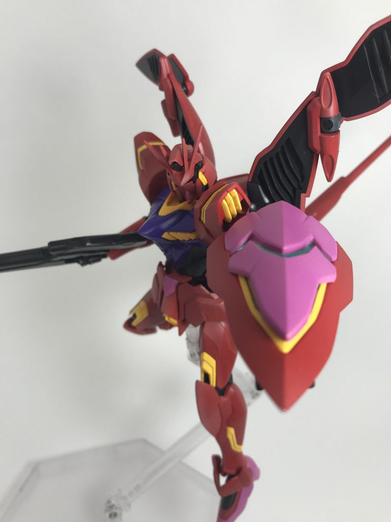 レギルスビット射出する感じで。ガンダムマーカーのメタリックグリーンで塗装しました。