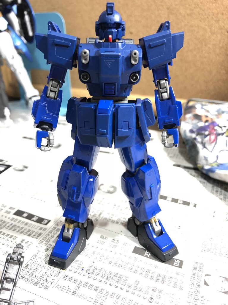 ウォッシング前の状態。アクリルとエナメルの下地無しのベタ塗りです