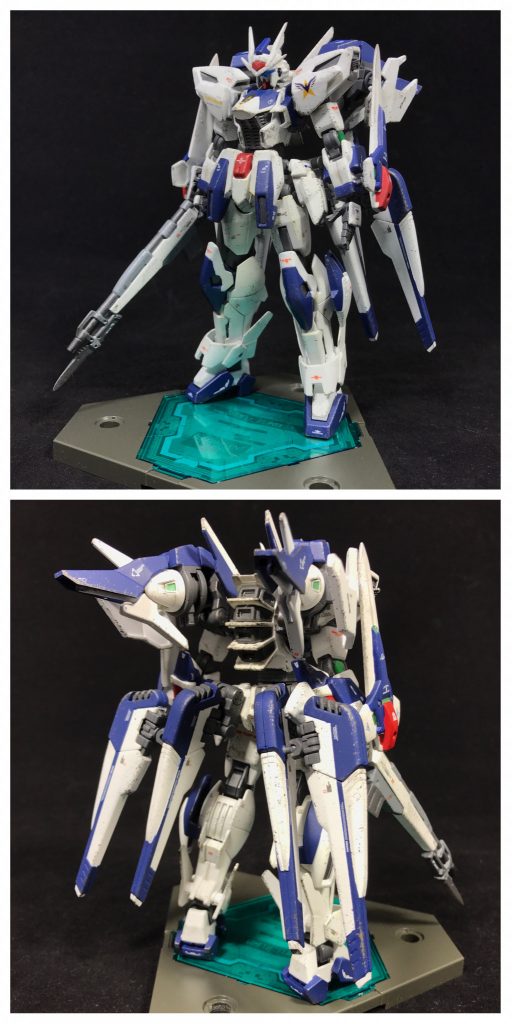 ## [GVL-50 ガンダム ウェントゥス・レーニス]
フォース[GUNSTARDOM]に所属する、まるいるかが自身の専用機として制作したガンプラ。

高速機動に特化した調整がされており、機動性を活かした近〜中距離戦を最も得意とする。

機体名のウェントゥス・レーニスとはラテン語で「そよ風」を意味する言葉であり、機動性の高さに合いそうな意味と言葉の響きのカッコよさから名付けられた。