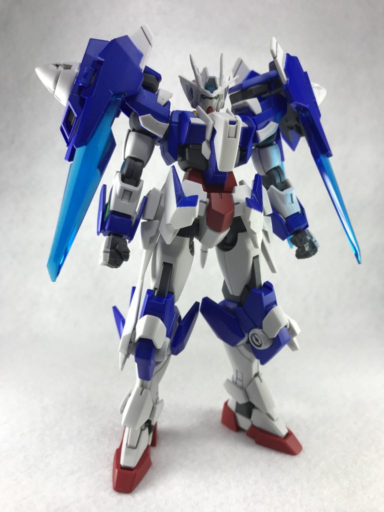 ダブルオーガンダムとトランジェントガンダムをミキシングして作られたガンプラ 。ツインドライブシステムが安定しないダブルオーガンダムに、粒子の制御性に優れたトランジェントガンダムのパーツを使うことで、制御装置がなければツインドライブシステムがまともに稼働できなかった問題を解決している。
……という設定なのだが、実のところただのガンプラなため、GBN側のシステム設定で制御装置など搭載しなくともツインドライブシステムはまともに稼働させることができる。そのため、あくまでも製作者の脳内設定で収まっている。