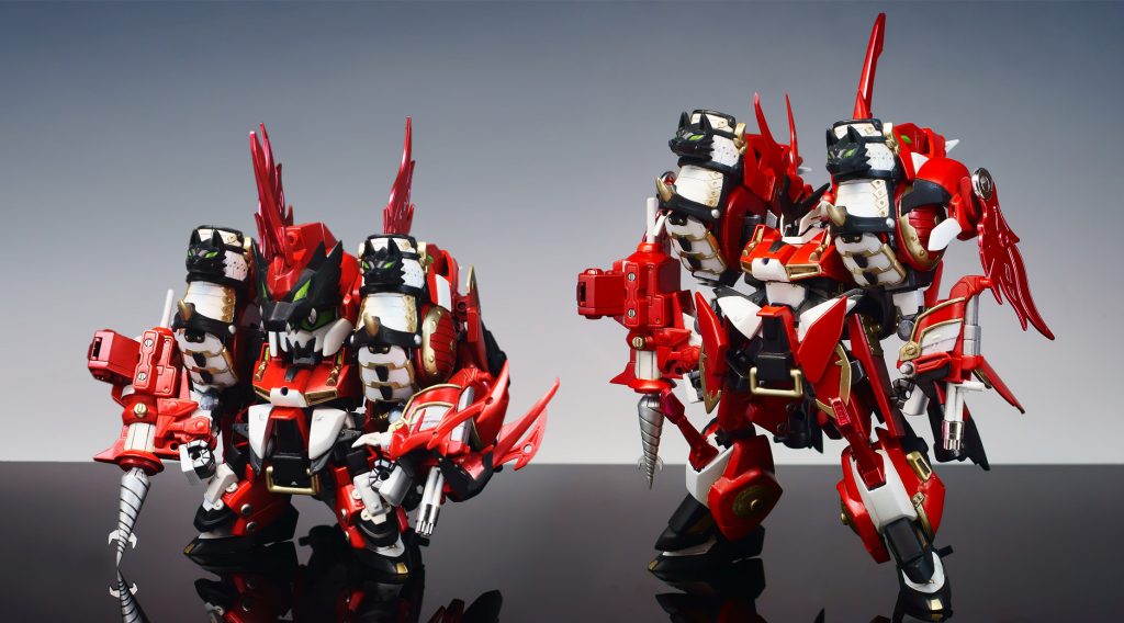 オリジナルの鋼丸と同じようにリアル形態=巨人形態に余剰パーツなしで変形します。