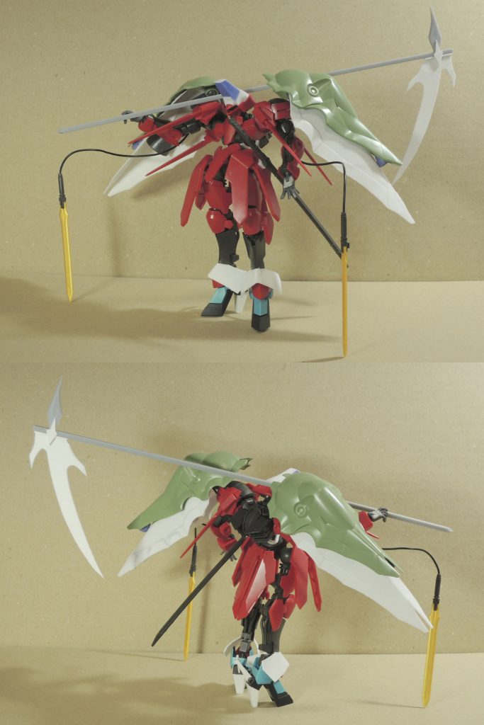 塗装前。
白とグレーの部分が市販プラ素材での自作箇所。
パーツ点数で言えば大していじってませんねぇ。
　
　
　
　