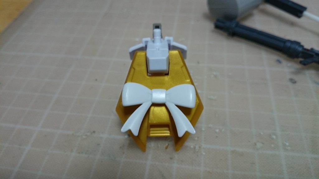 プチッガイのリボンで帯の代わりに。