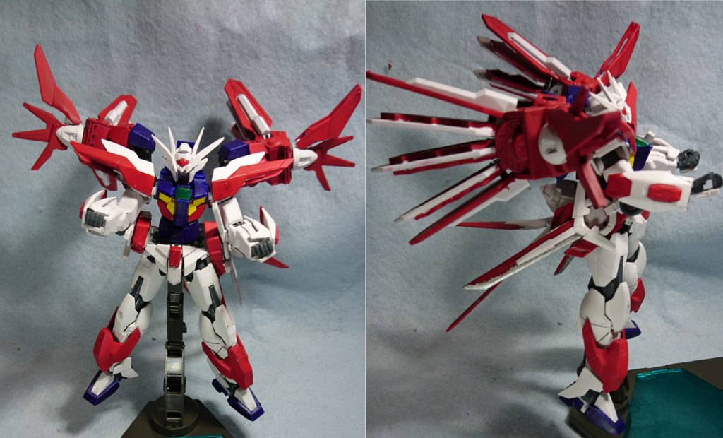 背中のGNウイングドライブは展開可能