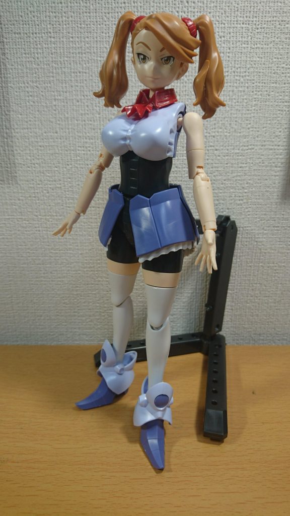 加工前　ギャン子の余分なパーツを外し、腕をういにんぐふみなの物に変更