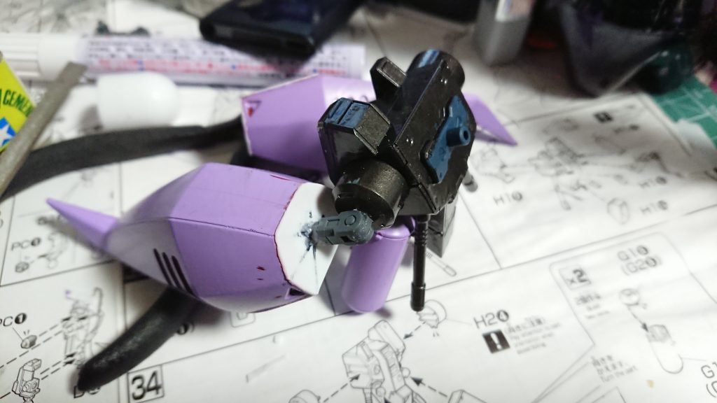 制作途中２
バックパックに取り付けて