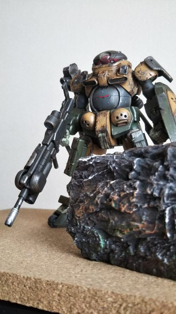 ファレホ筆塗り デザートイエロー、ファントムグレー 緑は成型色