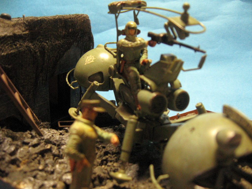 　U.C.ハードグラフ No.1 1/35 ジオン公国軍 機動偵察セット使用なんちゃってジオラマ！–3枚目/制作者：gtarou