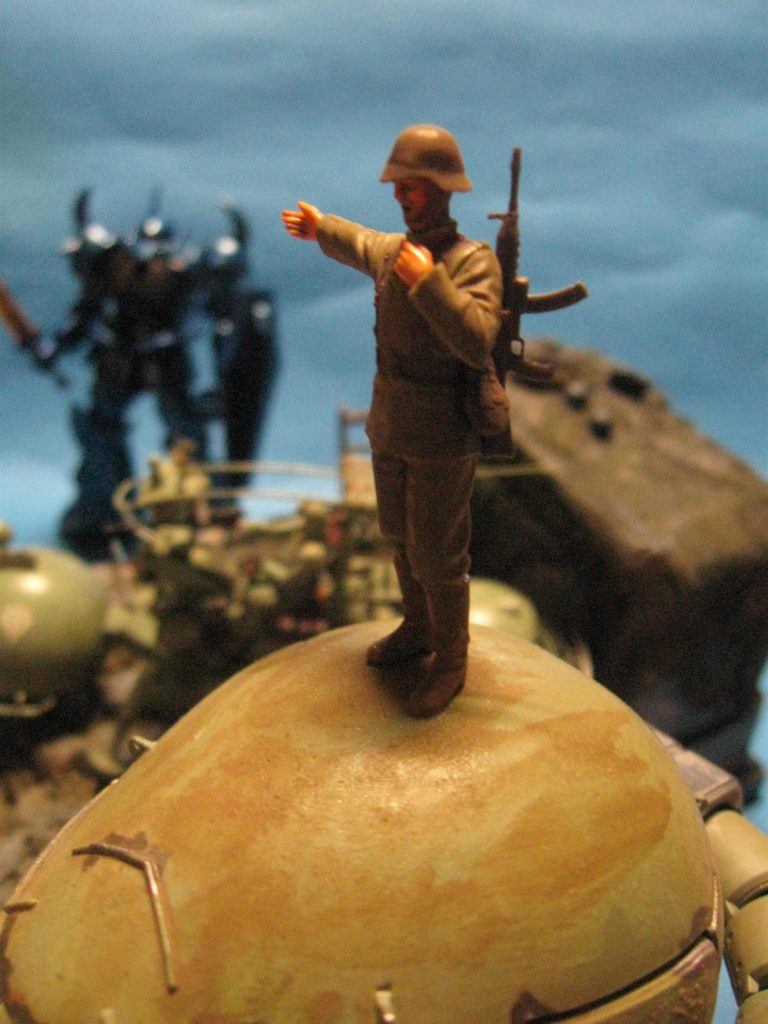 　U.C.ハードグラフ No.1 1/35 ジオン公国軍 機動偵察セット使用なんちゃってジオラマ！–4枚目/制作者：gtarou