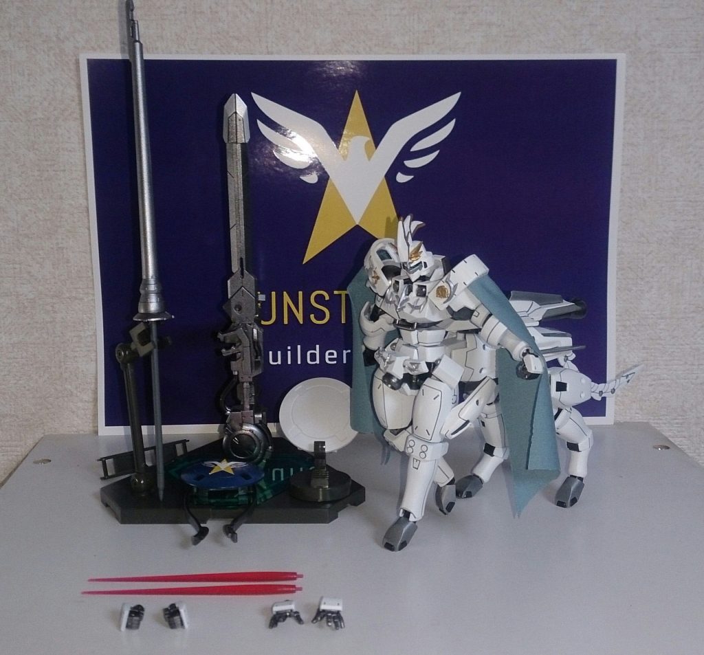 ダイバーギアを利用した、スタティックディスプレイです。
パーツ多くて面倒でしたが、こんな使い方もいいですね( °∇^)］