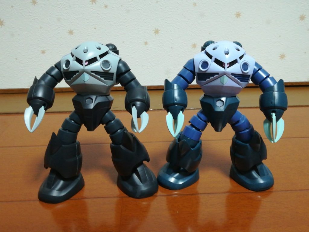 素ズゴックと比べてみるとちょこっと渋くなりました！