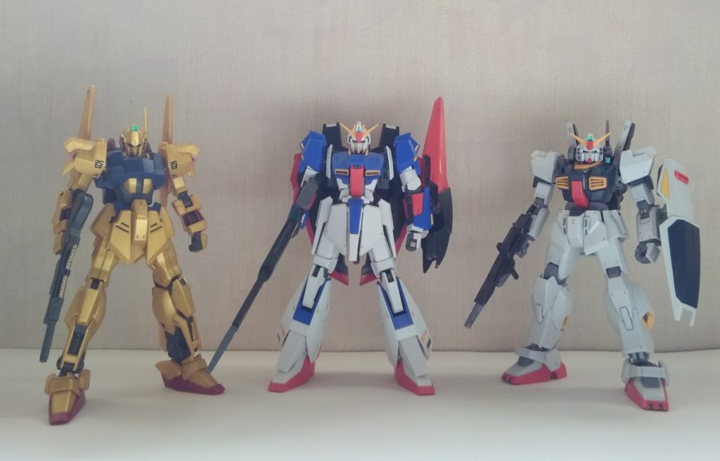 最後はグリプス戦役時のエゥーゴの主力3機そろい踏みの1枚で