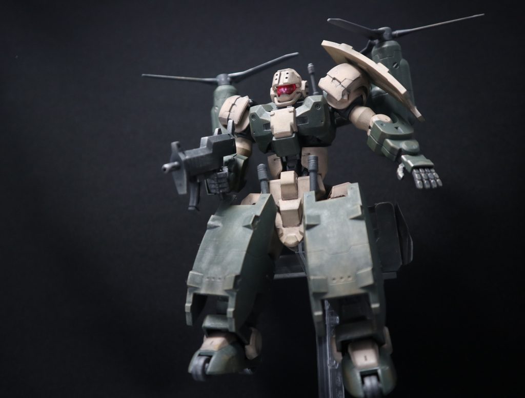 ティルトローターをバックパックに装備しての空挺強襲。