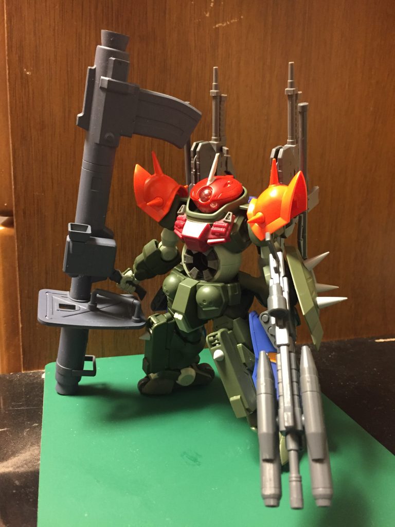 サフ前。

イフ改の武器を使っちゃうとグリモア臭が無くなるので武器はグリモアレッドベレーの武器を全部使いました(=´∀｀)
結構いい感じでジオン臭がする形になったかと思います。
グリモアだからジオンマークを付けるかどうか迷ってる。とフォース内で聞いたら付けた方が良いですと返答を貰いました。
迷ってる時に色々意見が聞けるので本当にありがたかったです☺️

さてギリギリの投稿になりましたが、ここまでご覧頂きありがとうございました！！