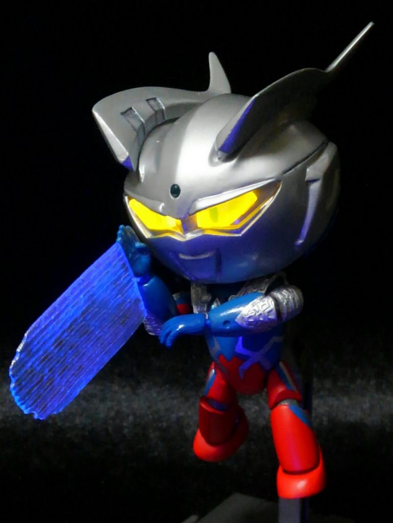 ワイドゼロショット!!ブラックライトの力で光るぜ!